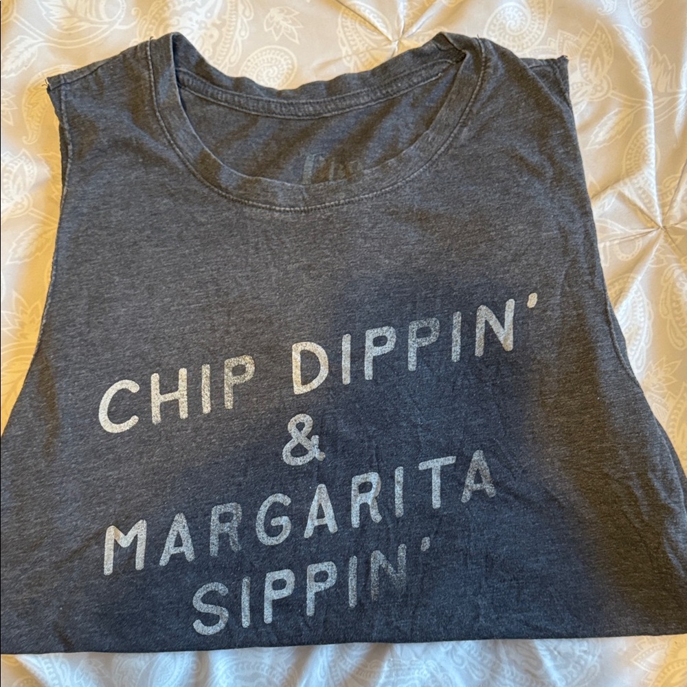 Target Charcoal Muscle Tee with Fun Text